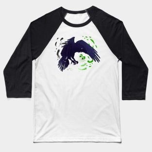 Aromantic Pride Flag Galaxy Raven Baseball T-Shirt